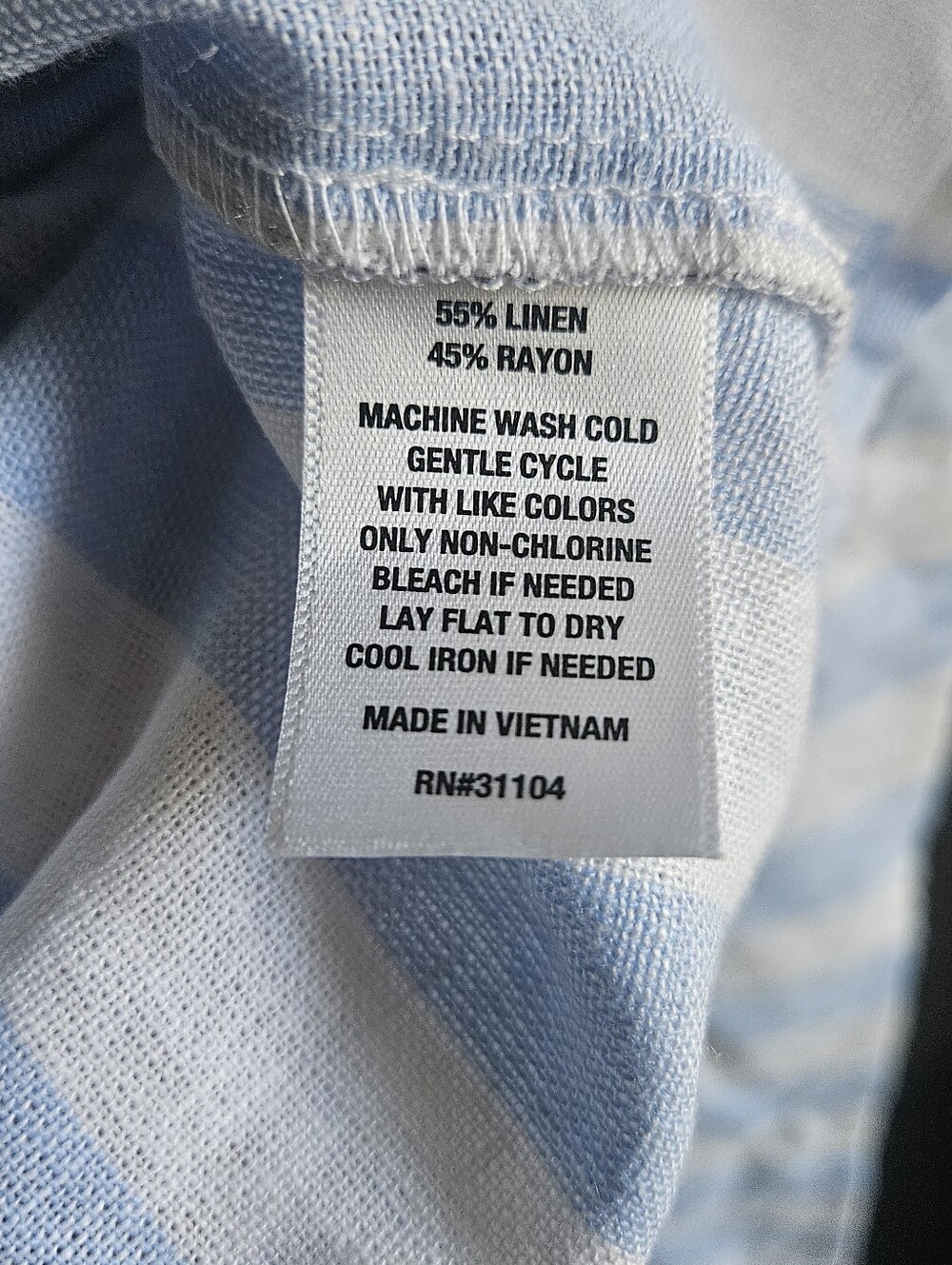 crown & ivy Blue and White Striped Button-Front Midi Dress - Picture 6 of 7
